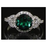 Round 2.66 ct Emerald Dinner Ring