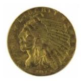1912 Indian Head $2.50 Gold Quarter Eagle