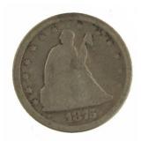 1875 Carson City Seated Liberty Twenty Cent Piece