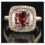 14kt Rose Gold 2.50 ct Tourmaline & Diamond Ring