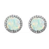 Gorgeous 3.00 ct Fire Opal Solitaire Earrings