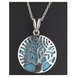 Turquoise Reversible Tree of Life Necklace
