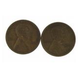 (2) 1909 Lincoln Copper Cent *1st Year