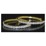Brilliant 1/2 ct Diamond Hoop Earrings