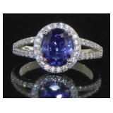 Oval 2.00 ct Tanzanite Designer Ring