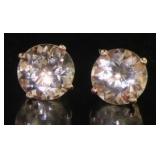 14kt Rose Gold 2.00 ct Morganite Stud Earrings