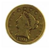 1901 Liberty Head $2.50 Gold Quarter Eagle