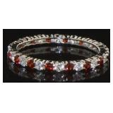 Ruby & White Topaz 2.00 ct Eternity Band