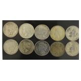 Mixed Date Collection Peace Dollars