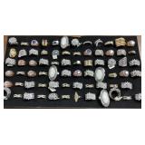Collection of 72 Assorted Fashion Rings