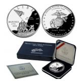 2005 US Mint Marines Anniversary Silver Dollar