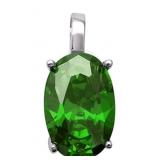 Oval 2.30 ct Emerald Solitaire Pendant