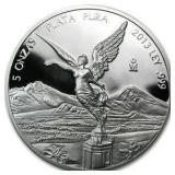5 Ounce - 2013 Libertad 5 Onza Silver Proof Coin