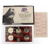 2005 U.S. Mint Silver State Quarters Set