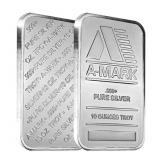 10 Ounce - A-Mark .999 Fine Silver Bar