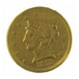 1873 Liberty Head $2.50 Gold Quarter Eagle
