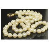 14kt Gold 18" - 6 mm Hand Knotted Pearl Strand