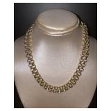 14kt Gold 24" Trace Navette Milor Necklace