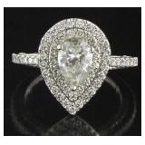 14kt Gold 2.02 ct Brilliant Pear Diamond Ring