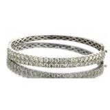 14kt White Gold 5.04 ct Custom Diamond Bangle