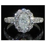 14kt White Gold 2.02 ct Oval Diamond Ring