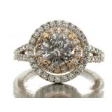 14K White & Rose Gold 2.52 ct Diamond Ring