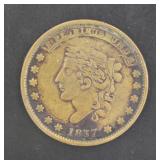 1837 "Not One Cent" Civil War Copper Token *NICE