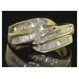 14kt Gold 3/4 ct Baguette Diamond Ring