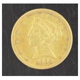 1882 Philadelphia Liberty $5 Gold Half Eagle