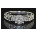 14kt Gold Round Brilliant 1.00 ct Diamond Ring