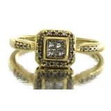 14kt Gold Princess Quad Cut Diamond Ring