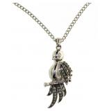 Genuine 1/4 ct Diamond Designer Parrot Necklace