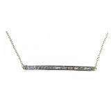 Beautiful White Topaz Bar Necklace