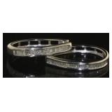 Stunning 1.00 ct Baguette Diamond Hoop Earrings