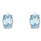 Beautiful Oval 3.00 ct Aquamarine Earrings