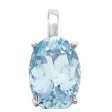 Beautiful 2.50 ct Oval Aquamarine Pendant