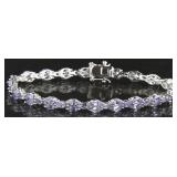Natural 10.00 ct Tanzanite Designer Bracelet