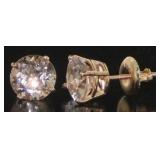 14kt Rose Gold 2.00 ct Morganite Stud Earrings