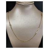 14kt Gold Vintage 18" Designer Necklace