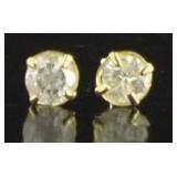 10kt Yellow Gold 1/4 ct Diamond Stud Earrings