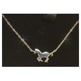 Sterling Silver Horse Necklace