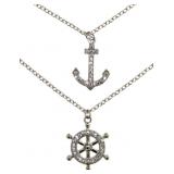 Beautiful Anchor & Helm Layered Necklace
