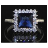 Princess Cut 3.85 ct Sapphire Designer Ring