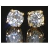 14kt Gold Brilliant 1/2 ct Diamond Stud Earrings