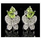 Natural Peridot Designer Earrings