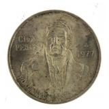 1977 Mexico Cien (100) Silver Peso Coin