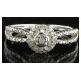 Round Briliant 1/4 ct Diamond Designer Ring