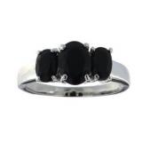 Genuine Sapphire Past-Present -Future Ring