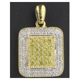 Genuine 1/2 ct Fancy Yellow/White Diamond Pendant