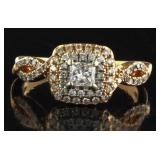 14kt Rose Gold 1/2 ct Diamond Infinity Ring